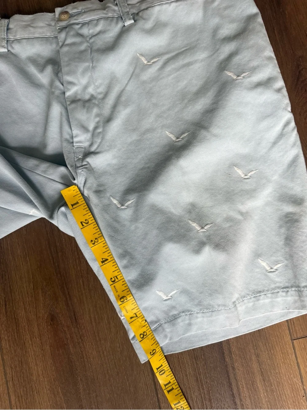 Polo Ralph Lauren Blue Nautical Seagull Slim GI Fit Chino Shorts Size 42